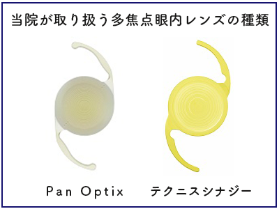 当院が取り扱う多焦点眼内レンズの種類